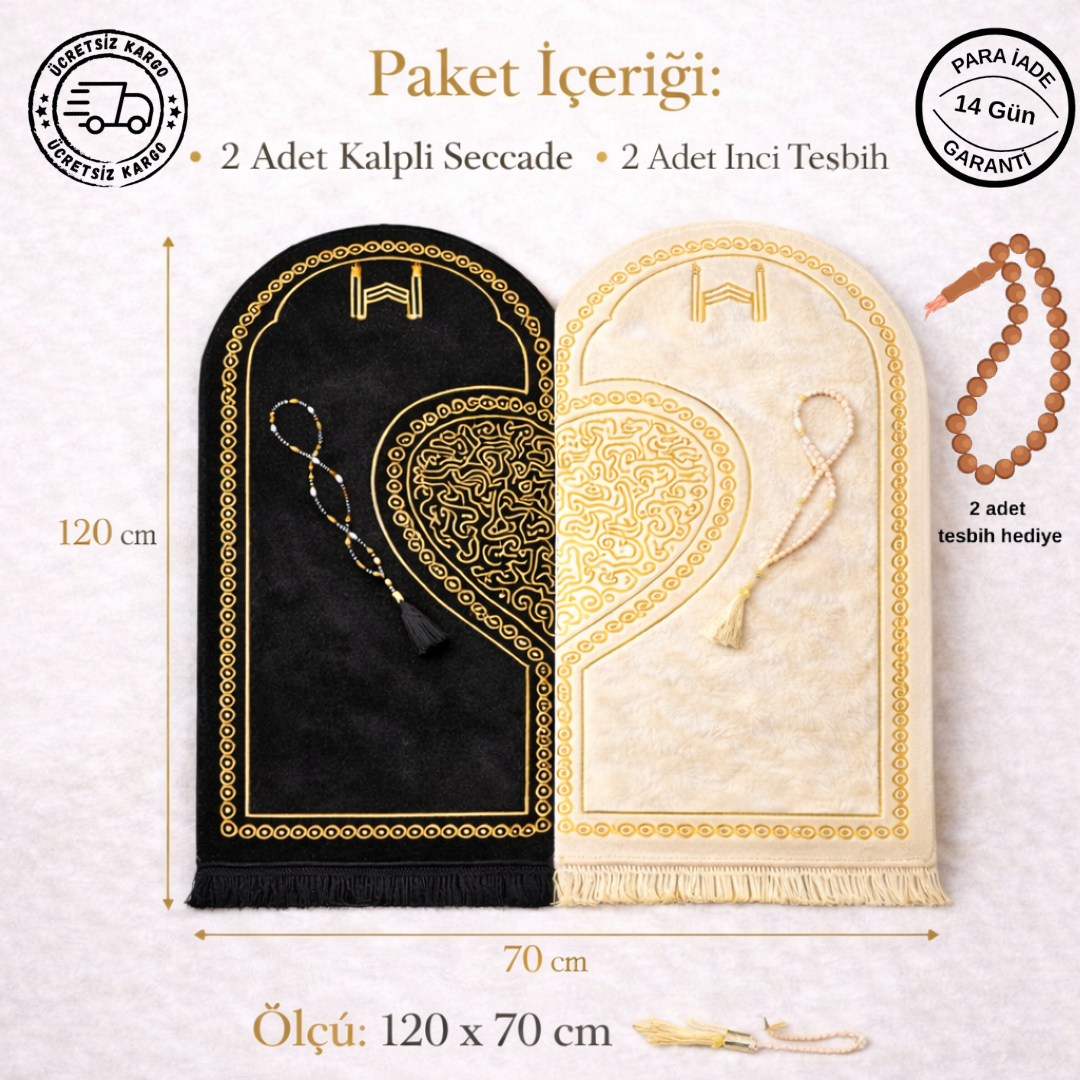 Ravza Kalpli Çift Seccadesi