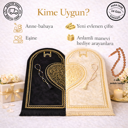 Ravza Kalpli Çift Seccadesi