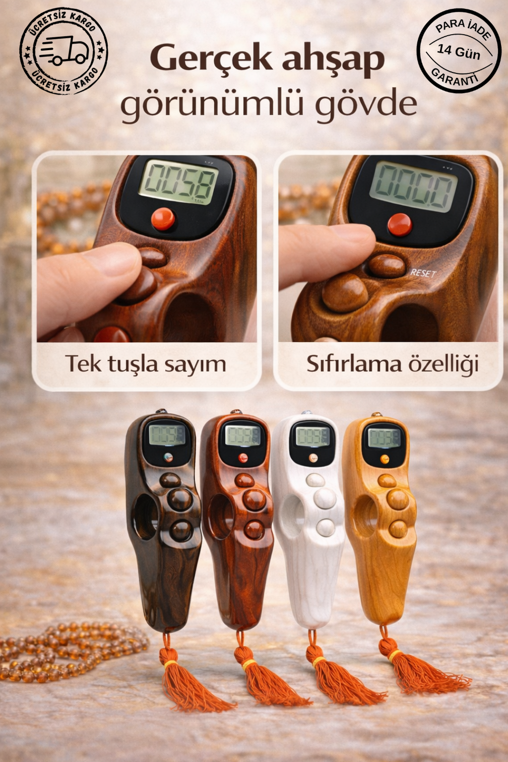 RAVZA DİJİTAL TESBİH 5 HANELİ