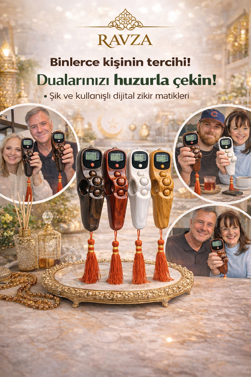 RAVZA DİJİTAL TESBİH 5 HANELİ