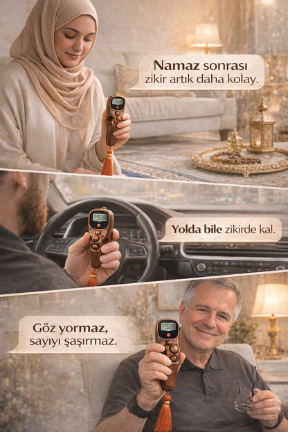 RAVZA DİJİTAL TESBİH 5 HANELİ
